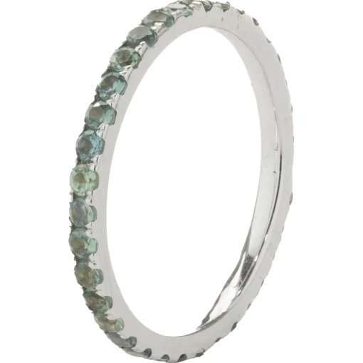 14 Karat White Gold Alexandrite Eternity Band