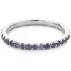 14 Karat White Gold Amethyst Eternity Band