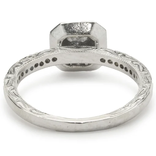14 Karat White Gold Amethyst and Diamond Ring