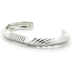 14 Karat White Gold Arrow Cuff Bracelet
