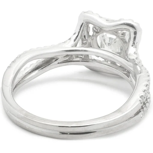 14 Karat White Gold Asscher Cut Diamond Engagement