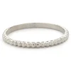 14 Karat White Gold Beaded Band
