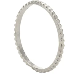14 Karat White Gold Beaded Band