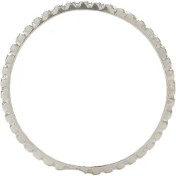 14 Karat White Gold Beaded Band