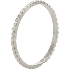 14 Karat White Gold Beaded Band