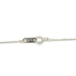 10 Karat White Gold Black and White Diamond Twist Necklace