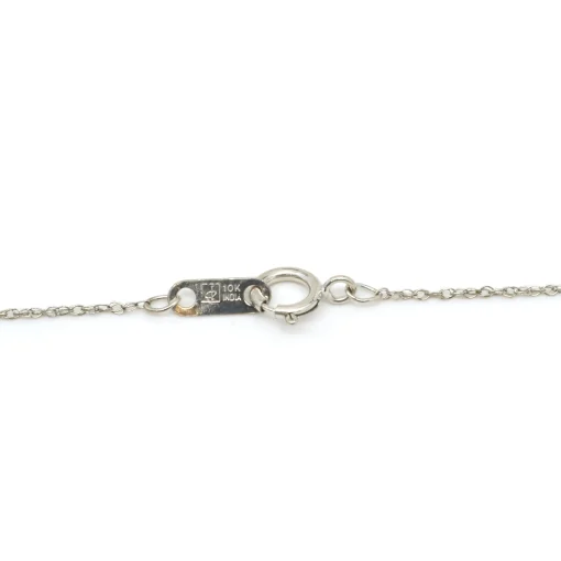 10 Karat White Gold Black and White Diamond Twist Necklace