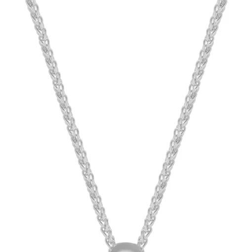 18 Karat White Gold Black and White Diamond Cutout Necklace
