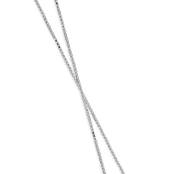 14 Karat White Gold Black Diamond Solitaire Necklace