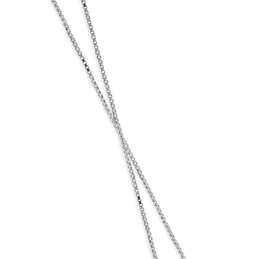 14 Karat White Gold Black Diamond Solitaire Necklace