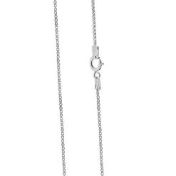 14 Karat White Gold Black Diamond Solitaire Necklace
