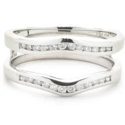 14 Karat White Gold Channel Set Diamond Jacket