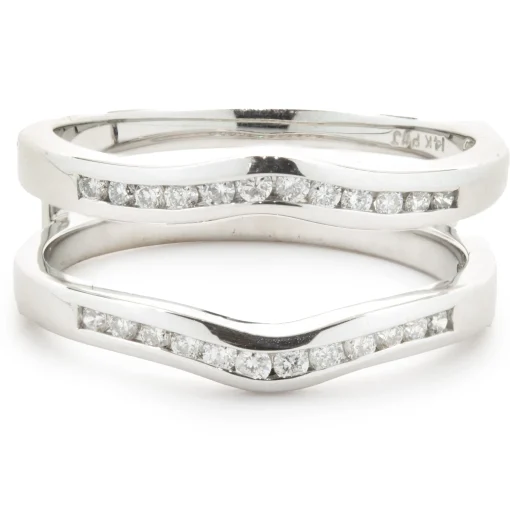 14 Karat White Gold Channel Set Diamond Jacket