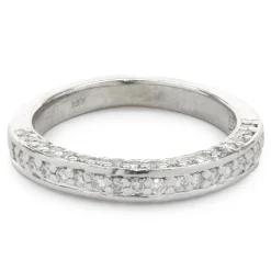 14 Karat White Gold Channel Set Diamond Band