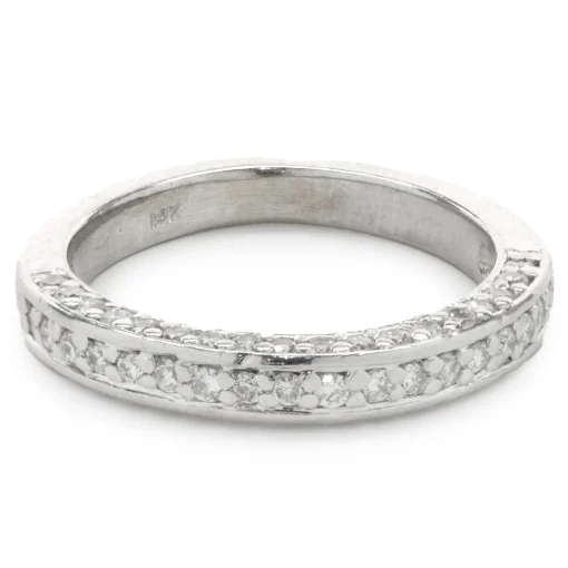 14 Karat White Gold Channel Set Diamond Band