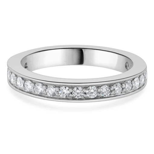 14 Karat White Gold Channel Set Diamond Eternity Band