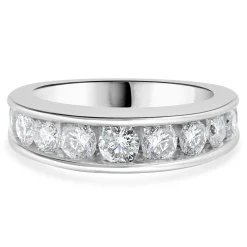 14 Karat White Gold Channel Set Diamond Band