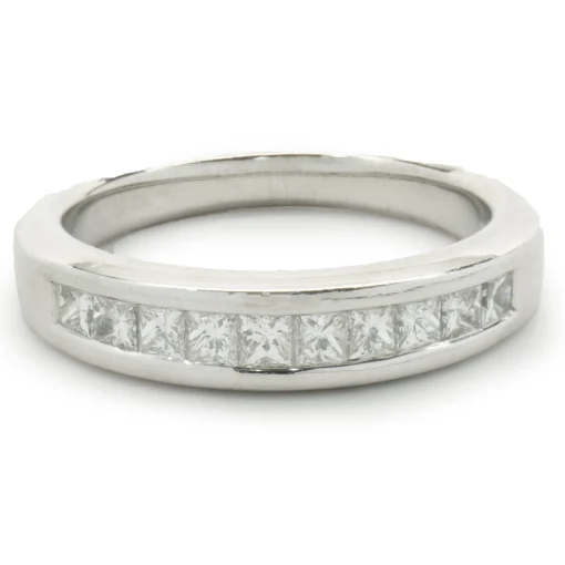 14 Karat White Gold Channel Set Diamond Band