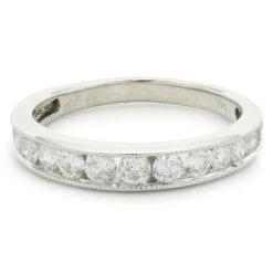 14 Karat White Gold Channel Set Diamond Band