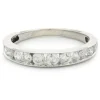 14 Karat White Gold Channel Set Diamond Band