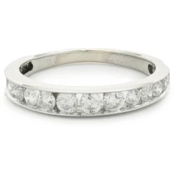 14 Karat White Gold Channel Set Diamond Band