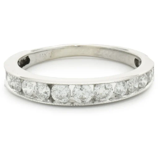 14 Karat White Gold Channel Set Diamond Band