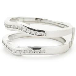 14 Karat White Gold Channel Set Diamond Jacket
