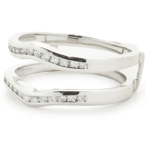 14 Karat White Gold Channel Set Diamond Jacket
