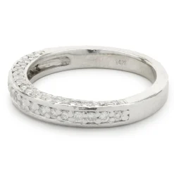 14 Karat White Gold Channel Set Diamond Band