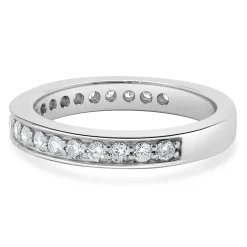 14 Karat White Gold Channel Set Diamond Eternity Band