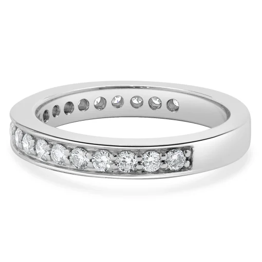 14 Karat White Gold Channel Set Diamond Eternity Band