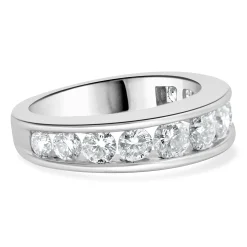 14 Karat White Gold Channel Set Diamond Band