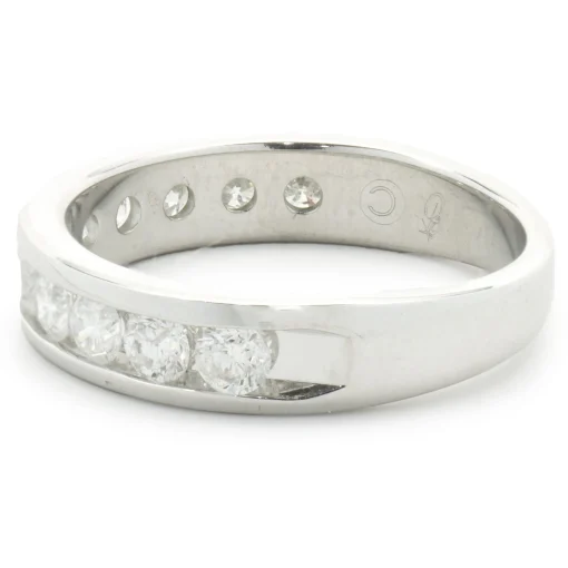 14 Karat White Gold Channel Set Diamond Band