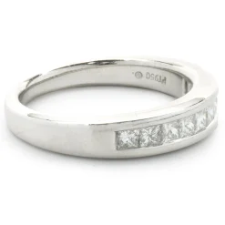 14 Karat White Gold Channel Set Diamond Band