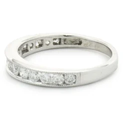 14 Karat White Gold Channel Set Diamond Band
