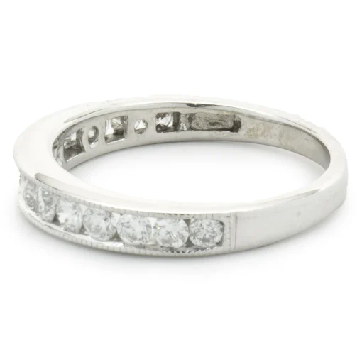 14 Karat White Gold Channel Set Diamond Band