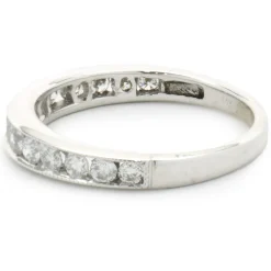 14 Karat White Gold Channel Set Diamond Band