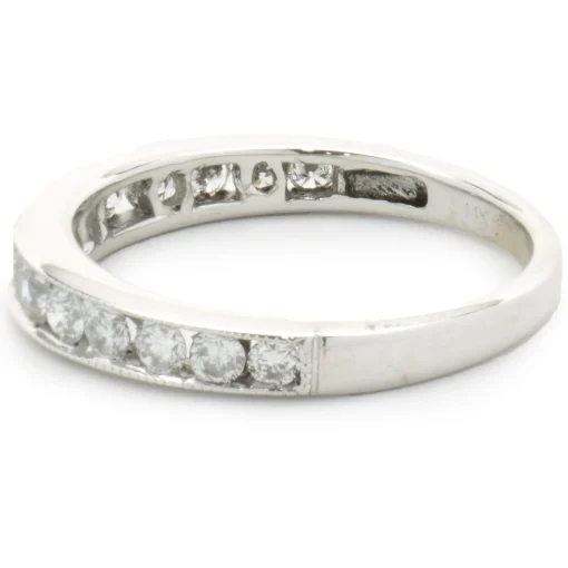 14 Karat White Gold Channel Set Diamond Band