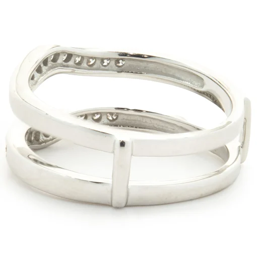 14 Karat White Gold Channel Set Diamond Jacket