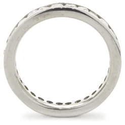 14 Karat White Gold Channel Set Diamond Toe Ring