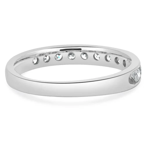 14 Karat White Gold Channel Set Diamond Band