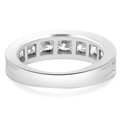 14 Karat White Gold Channel Set Diamond Band
