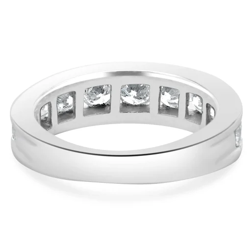 14 Karat White Gold Channel Set Diamond Band