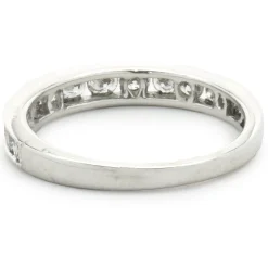 14 Karat White Gold Channel Set Diamond Band