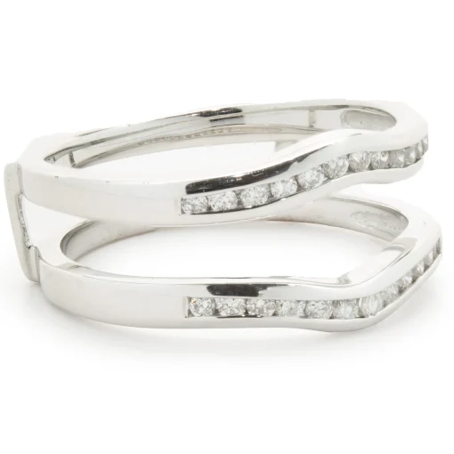 14 Karat White Gold Channel Set Diamond Jacket