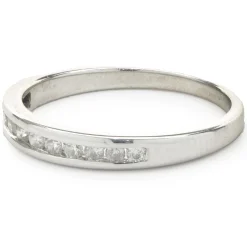 14 Karat White Gold Channel Set Diamond Band