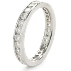 14 Karat White Gold Channel Set Diamond Toe Ring