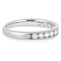14 Karat White Gold Channel Set Diamond Band