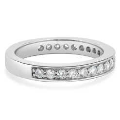 14 Karat White Gold Channel Set Diamond Eternity Band