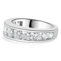 14 Karat White Gold Channel Set Diamond Band